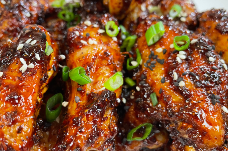 EASY KOREAN - AIR FRYER CHICKEN WINGS - She Adds Flavor