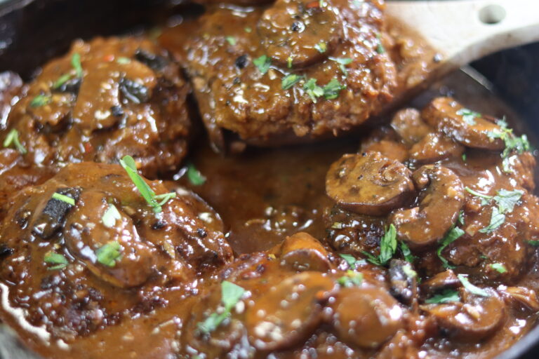 Salisbury Steak with Herbed Mushroom Gravy