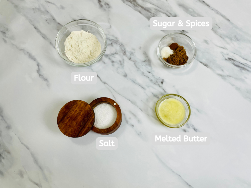 ingredienst to make Peach Cobbler Ice Cream