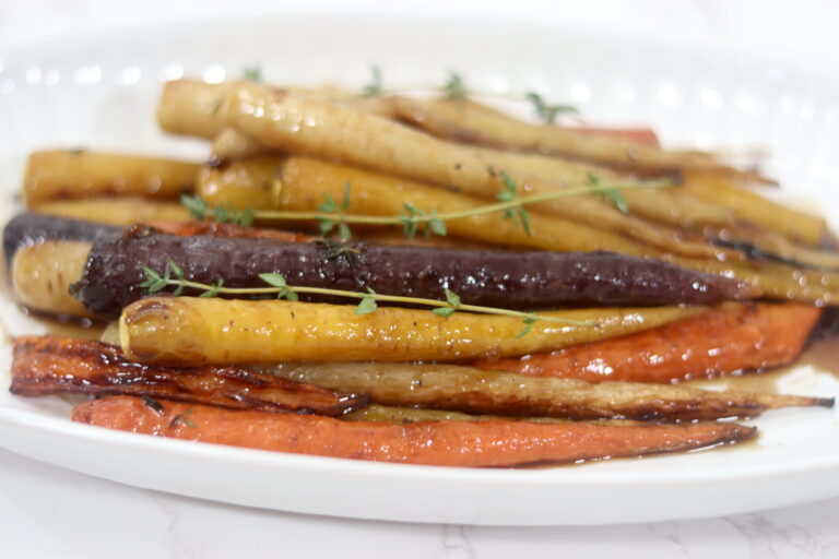 Roasted Carrots With Whiskey Maple Glaze