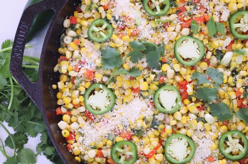 Southwest Cheesy Corn Recipe - She Adds Flavor