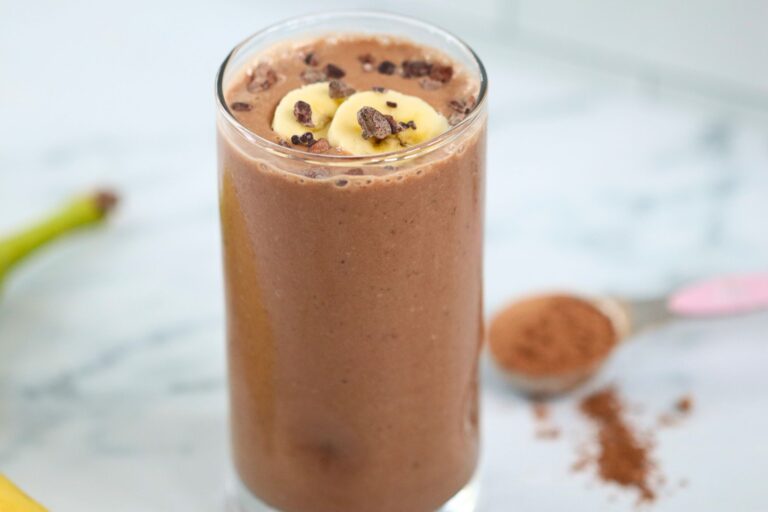 Chocolate Banana Smoothie with Almond Butter